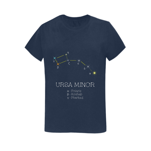 Star Ursa Minor funny astronomy space galaxy Women's T-Shirt in USA Size (Two Sides Printing)