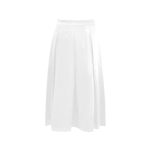 color white Aoede Crepe Skirt (Model D16)