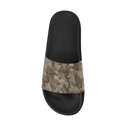 Woodland Desert Brown Camouflage Men's Slide Sandals (Model 057)