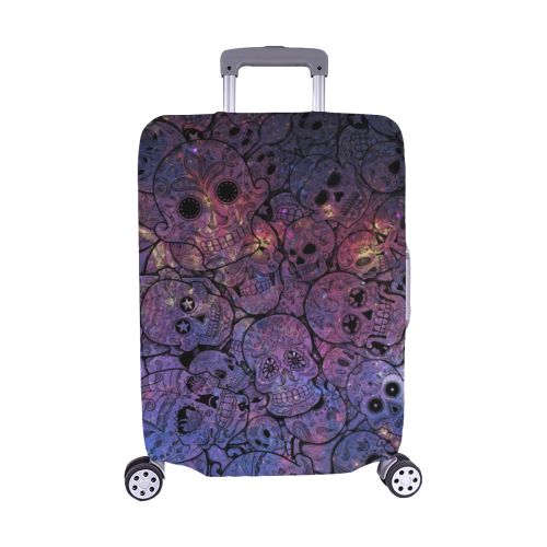Cosmic Sugar Skulls Luggage Cover/Medium 22"-25"
