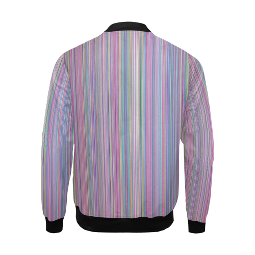 Broken TV screen rainbow stripe All Over Print Bomber Jacket for Men/Large Size (Model H19)