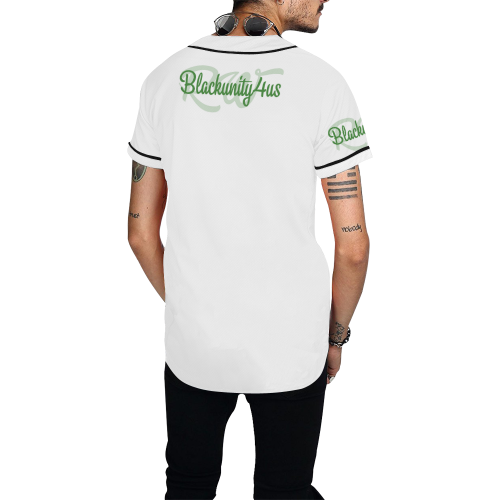 Money Green & White By RW All Over Print Baseball Jersey for Men (Model T50)
