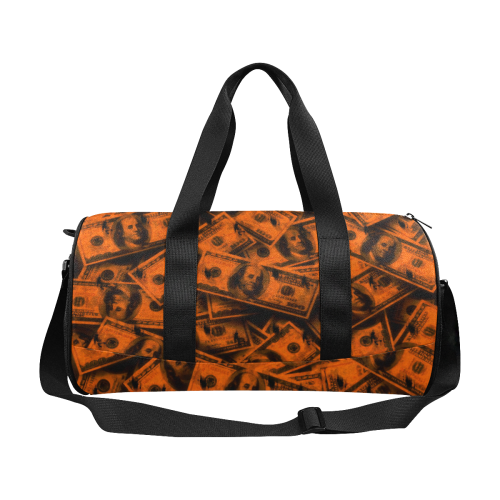 Orange Grunge Money Duffle Bag (Model 1679)