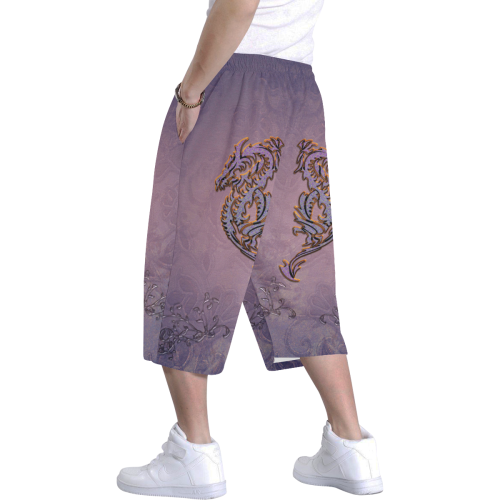 Awesome chinese dragon Men's All Over Print Baggy Shorts (Model L37)