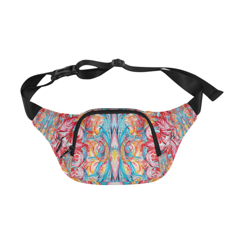 red fish explosion v Fanny Pack/Small (Model 1677)