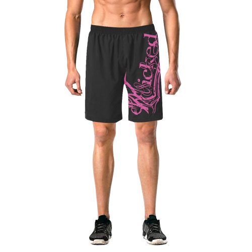 Wicked Pink Shorts Men's All Over Print Elastic Beach Shorts (Model L20)