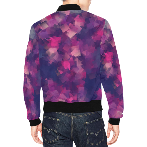 purple pink magenta cubism #modern All Over Print Bomber Jacket for Men/Large Size (Model H19)