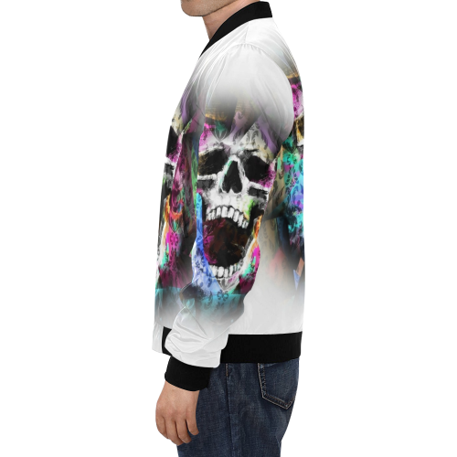 Scream Skull by Nico Bielow All Over Print Bomber Jacket for Men (Model H19)