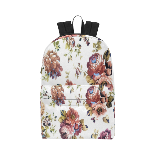 Textured Flowers Pink Unisex Classic Backpack (Model 1673)
