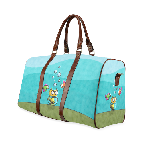 Stupid Cat Waterproof Travel Bag/Small (Model 1639)