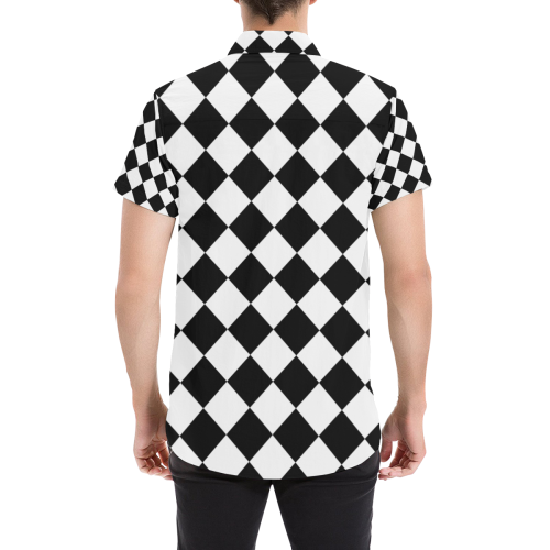 Harlequin Night Men's All Over Print Short Sleeve Shirt/Large Size (Model T53)