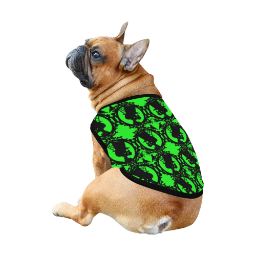 Spooksville forest in green dog coat All Over Print Pet Tank Top