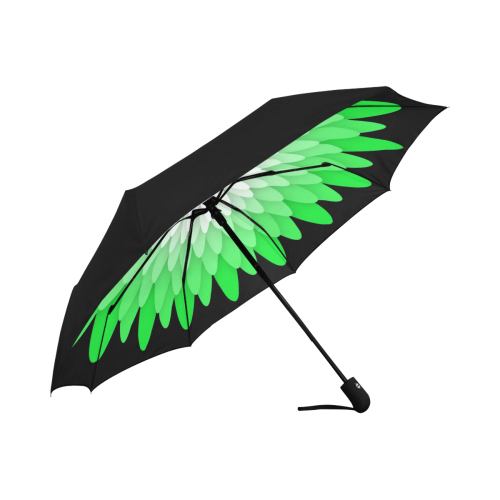 Flower Of Paper Cut - Neon Green Anti-UV Auto-Foldable Umbrella (Underside Printing) (U06)