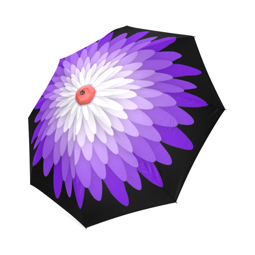 Flower Of Paper Cut - Purple Foldable Umbrella (Model U01)