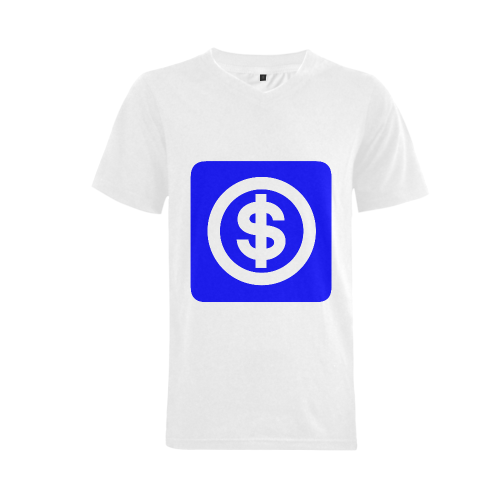DOLLAR SIGNS 2 Men's V-Neck T-shirt (USA Size) (Model T10)