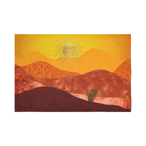 In The Desert Cotton Linen Wall Tapestry 90"x 60"