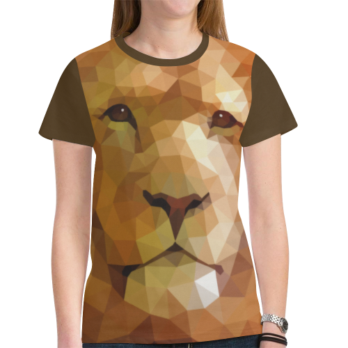 Polymetric Lion New All Over Print T-shirt for Women (Model T45)