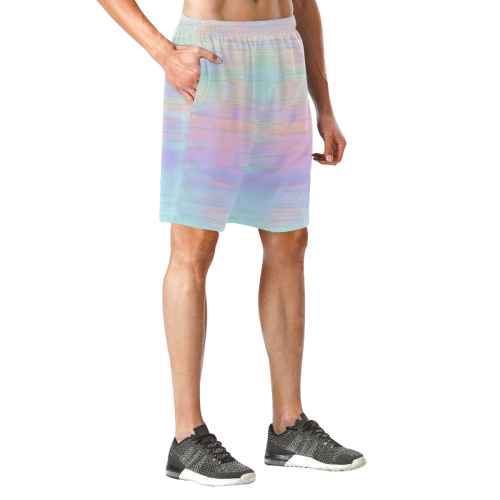 noisy gradient 1 pastel by JamColors Men's All Over Print Elastic Beach Shorts (Model L20)