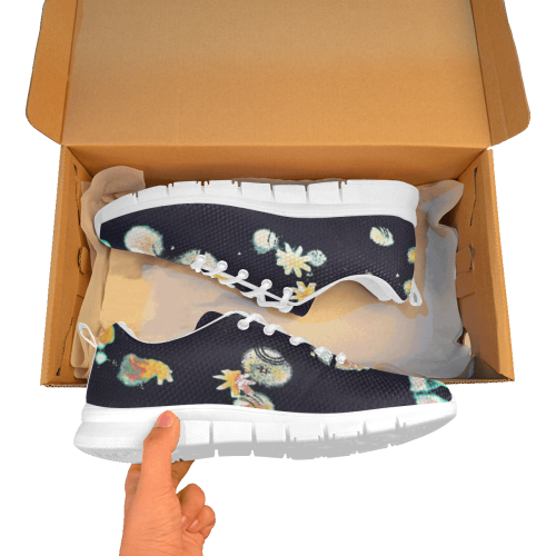 flower shoes Men's Breathable Running Shoes (Model 055)