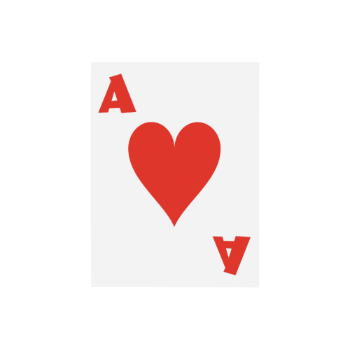 Playing Card Ace of Hearts Photo Panel for Tabletop Display 6"x8"