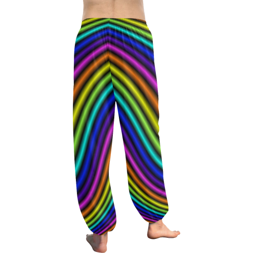 wavy rainbow Women's All Over Print Harem Pants (Model L18)
