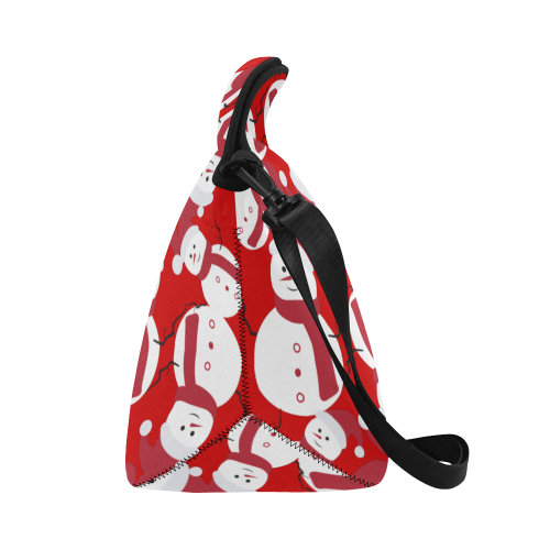 Snowman RED Neoprene Lunch Bag/Large (Model 1669)