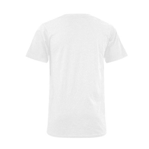 Love Mice White Men's V-Neck T-shirt  Big Size(USA Size) (Model T10)