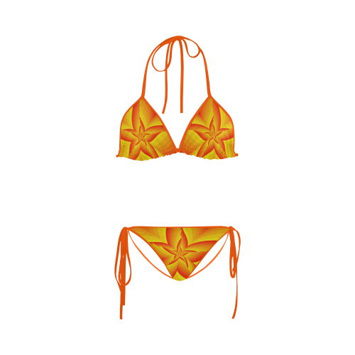 Golden heart of the flower Custom Bikini Swimsuit