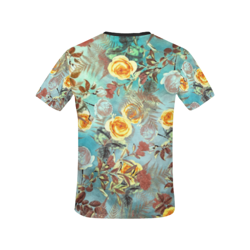 flowers 3 All Over Print T-shirt for Women/Large Size (USA Size) (Model T40)