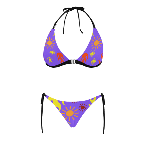 Sun and Fun Buckle Front Halter Bikini Swimsuit (Model S08)