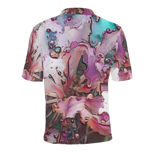 abstracted moments 4b2 Men's All Over Print Polo Shirt (Model T55)