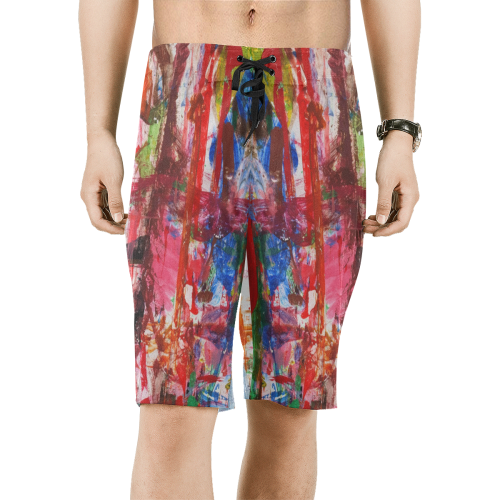 Paint on a white background Men's All Over Print Board Shorts (Model L16)
