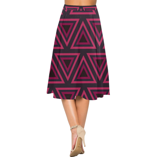 Tribal Ethnic Triangles Aoede Crepe Skirt (Model D16)