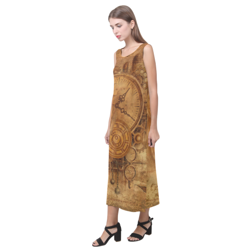 A Time Travel Of STEAMPUNK 1 Phaedra Sleeveless Open Fork Long Dress (Model D08)