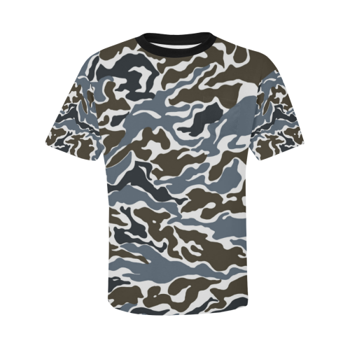 CAMOUFLAGE-POLICE Men's All Over Print T-Shirt with Chest Pocket (Model T56)