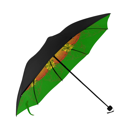 rasta nouveau green Anti-UV Foldable Umbrella (Underside Printing) (U07)