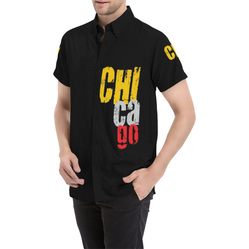 Chicago by Artdream Men's All Over Print Short Sleeve Shirt (Model T53)