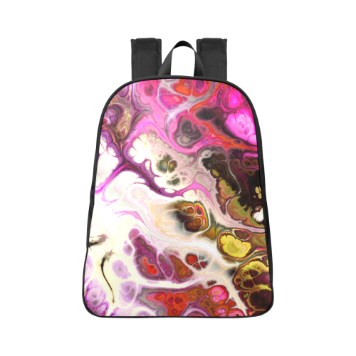 Colorful Marble Design Fabric School Backpack (Model 1682) (Large)