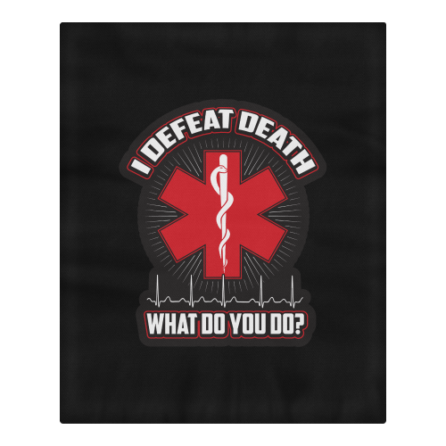 I Defeat Death EMT 3-Piece Bedding Set