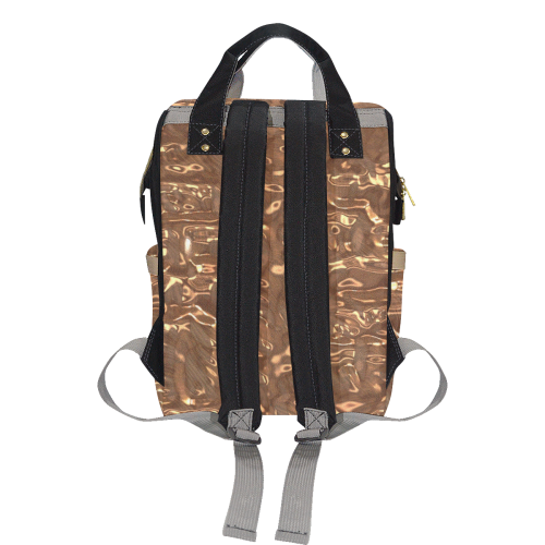 Metallic Copper Crush Multi-Function Diaper Backpack/Diaper Bag (Model 1688)