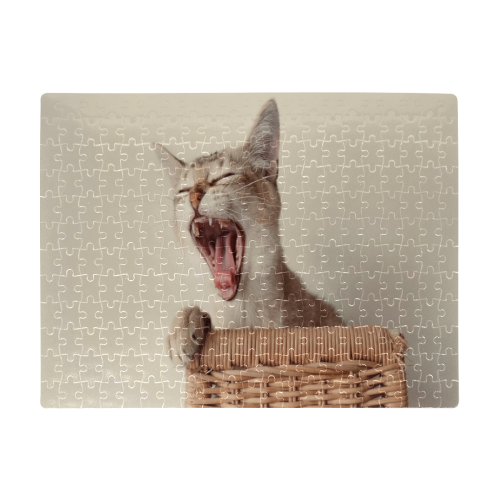 Yawning Cat A3 Size Jigsaw Puzzle (Set of 252 Pieces)