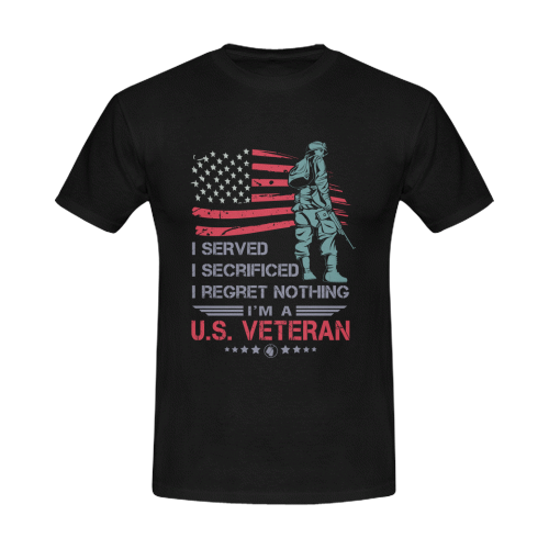 US veteran Men's T-Shirt in USA Size (Front Printing Only)