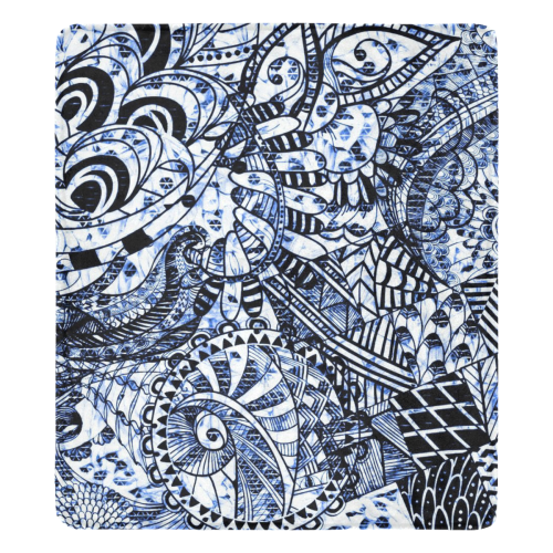 zentangle Mix 1216B by FeelGood Ultra-Soft Micro Fleece Blanket 70''x80''