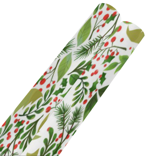 Holly CHRISTMAS Gift Wrapping Paper 58"x 23" (2 Rolls)