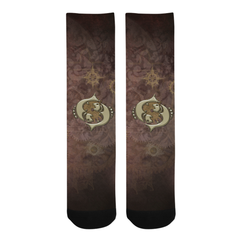 Steampunk Zodiac Fish Men's Custom Socks