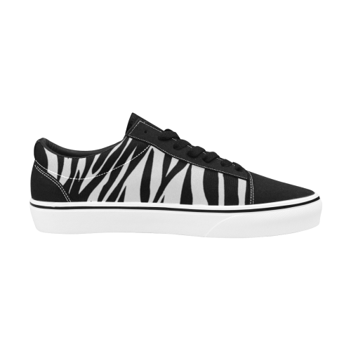 skate zebra Men's Low Top Skateboarding Shoes (Model E001-2)