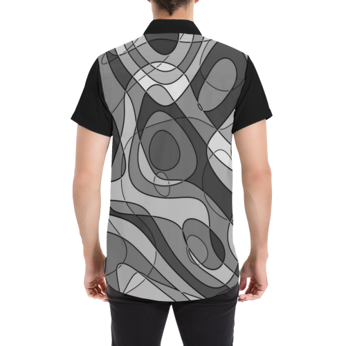 SQUIGGLY LOOPS - multicolored Men's All Over Print Short Sleeve Shirt (Model T53)