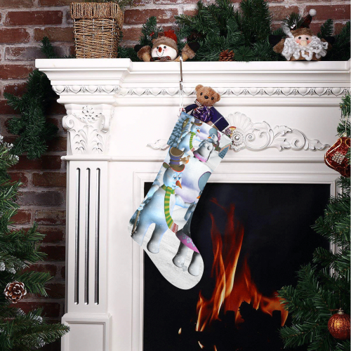 Funny snowman and snow women Christmas Stocking