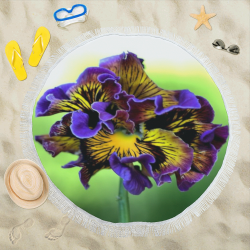 flower Circular Beach Shawl 59"x 59"