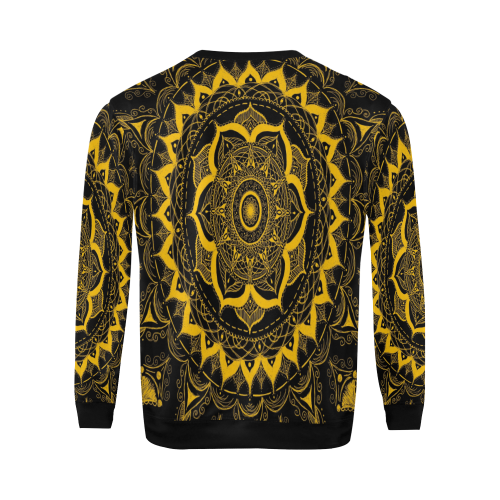 MANDALA SUNSHINE All Over Print Crewneck Sweatshirt for Men/Large (Model H18)